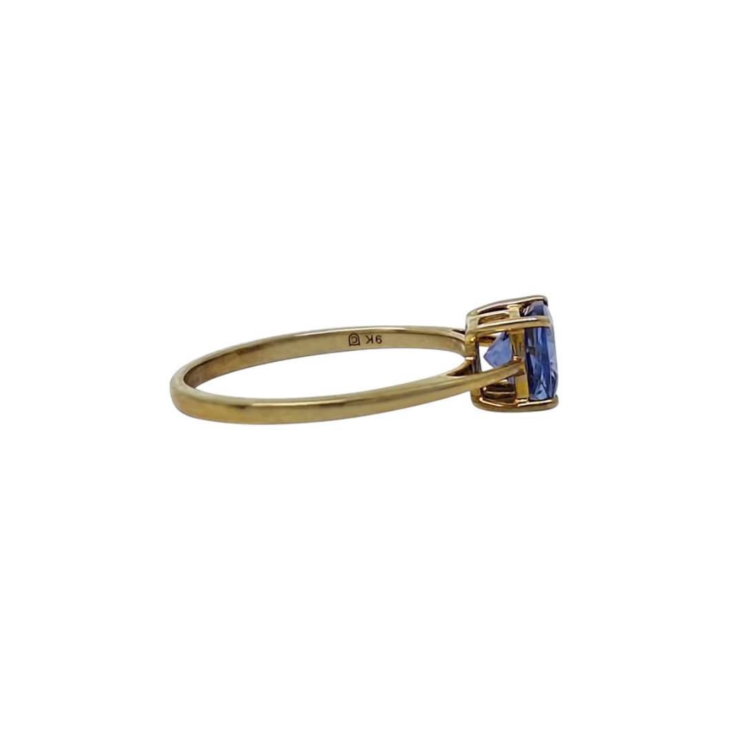 9ct Yellow Gold Tanzanite Solitaire Ring