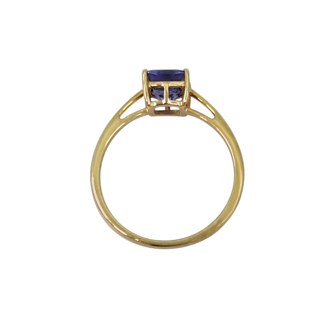 9ct Yellow Gold Tanzanite Solitaire Ring
