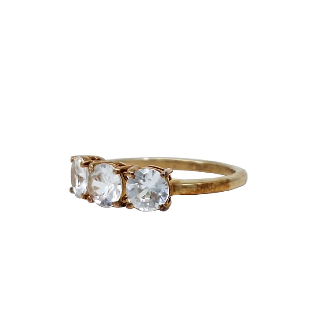 9ct Yellow Gold Tanzanian Zircon 3 Stone Ring