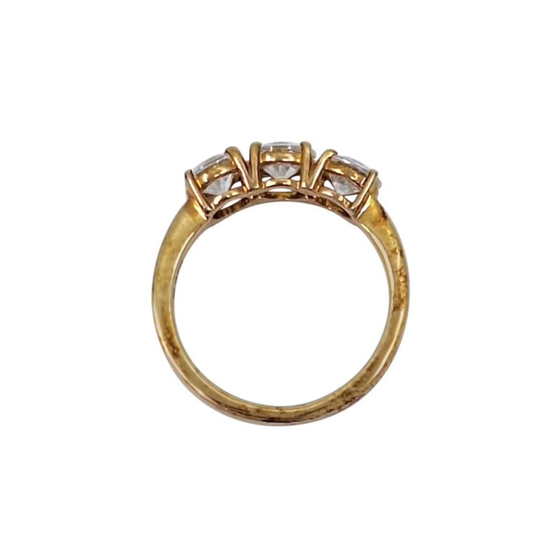 9ct Yellow Gold Tanzanian Zircon 3 Stone Ring