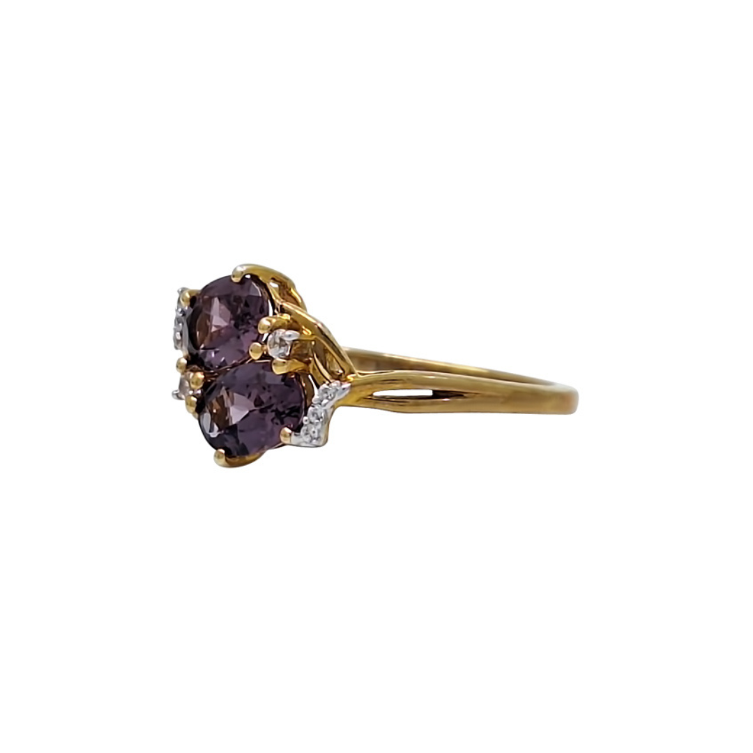 9ct Yellow Gold Spinel & Zircon Ring