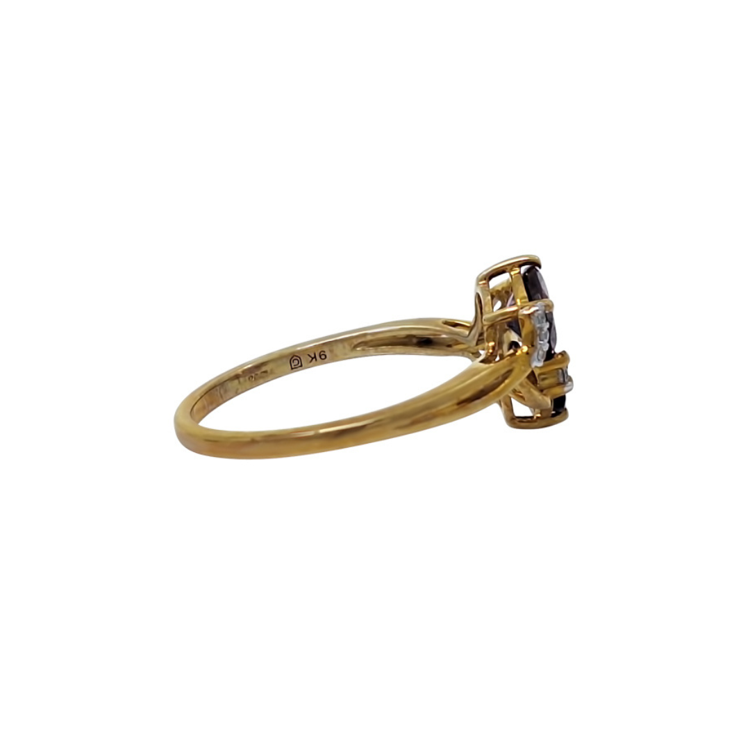 9ct Yellow Gold Spinel & Zircon Ring