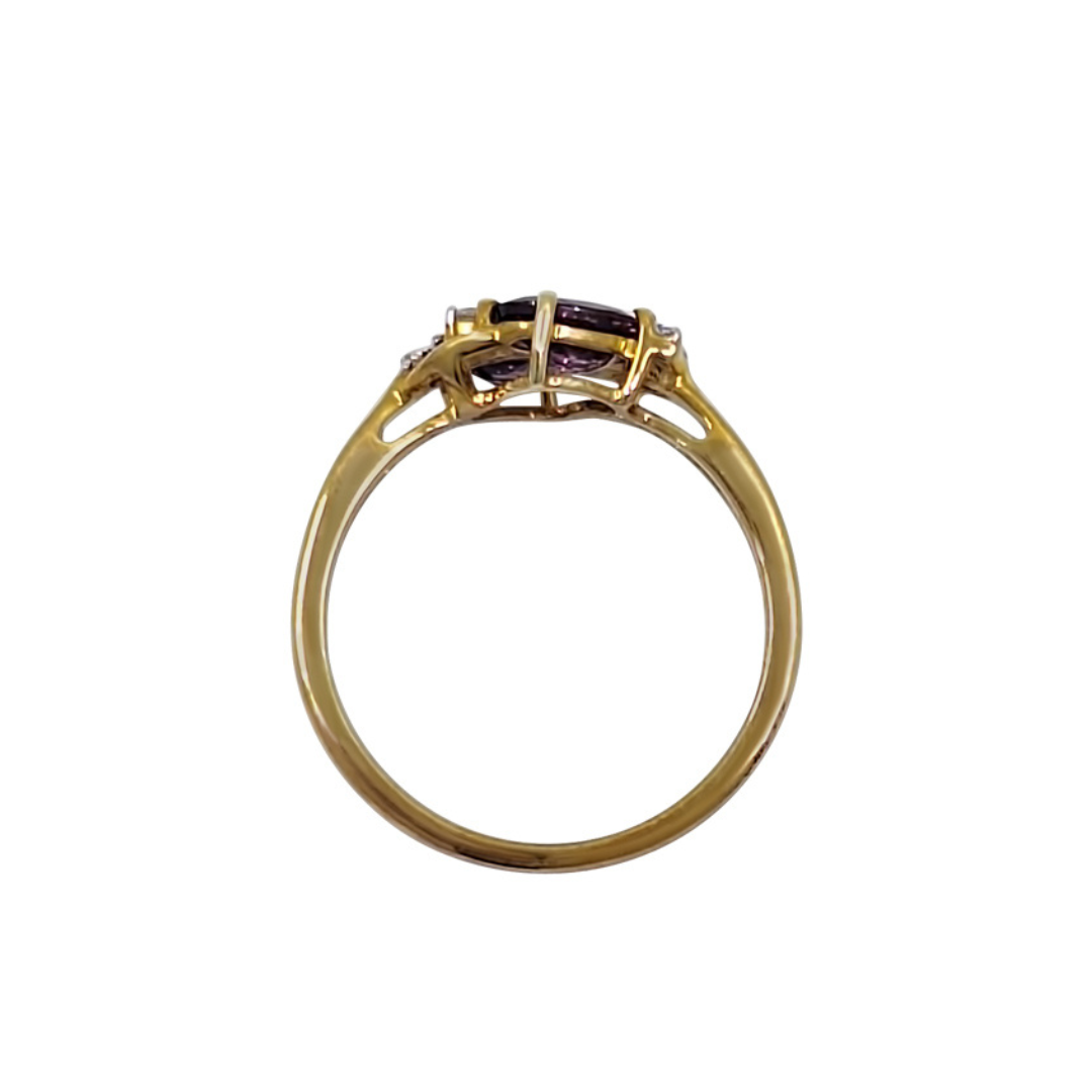 9ct Yellow Gold Spinel & Zircon Ring
