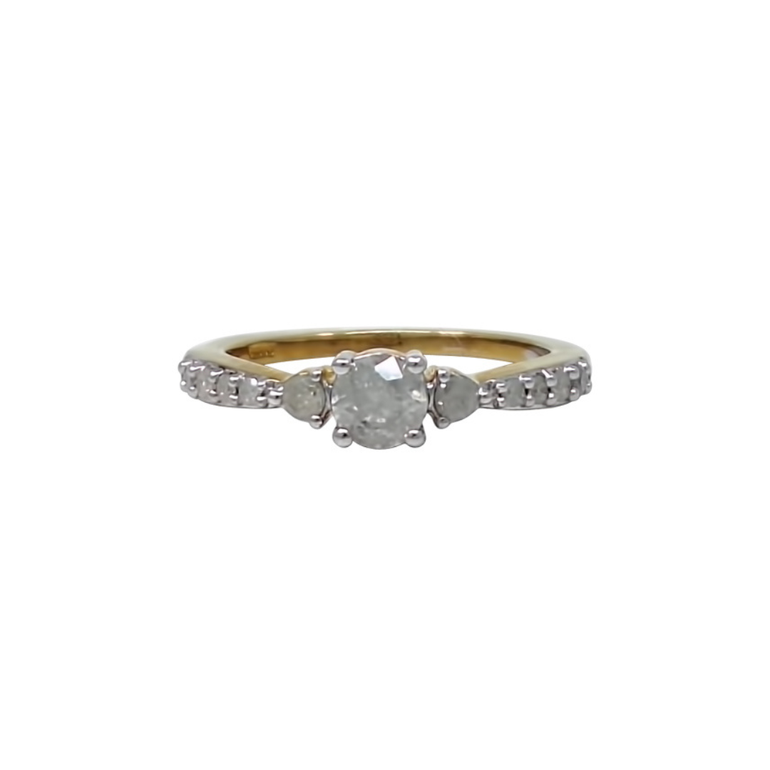 9ct Yellow Gold Diamond Ring 0.5ct