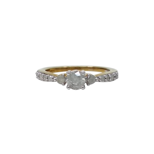 9ct Yellow Gold Diamond Ring 0.5ct