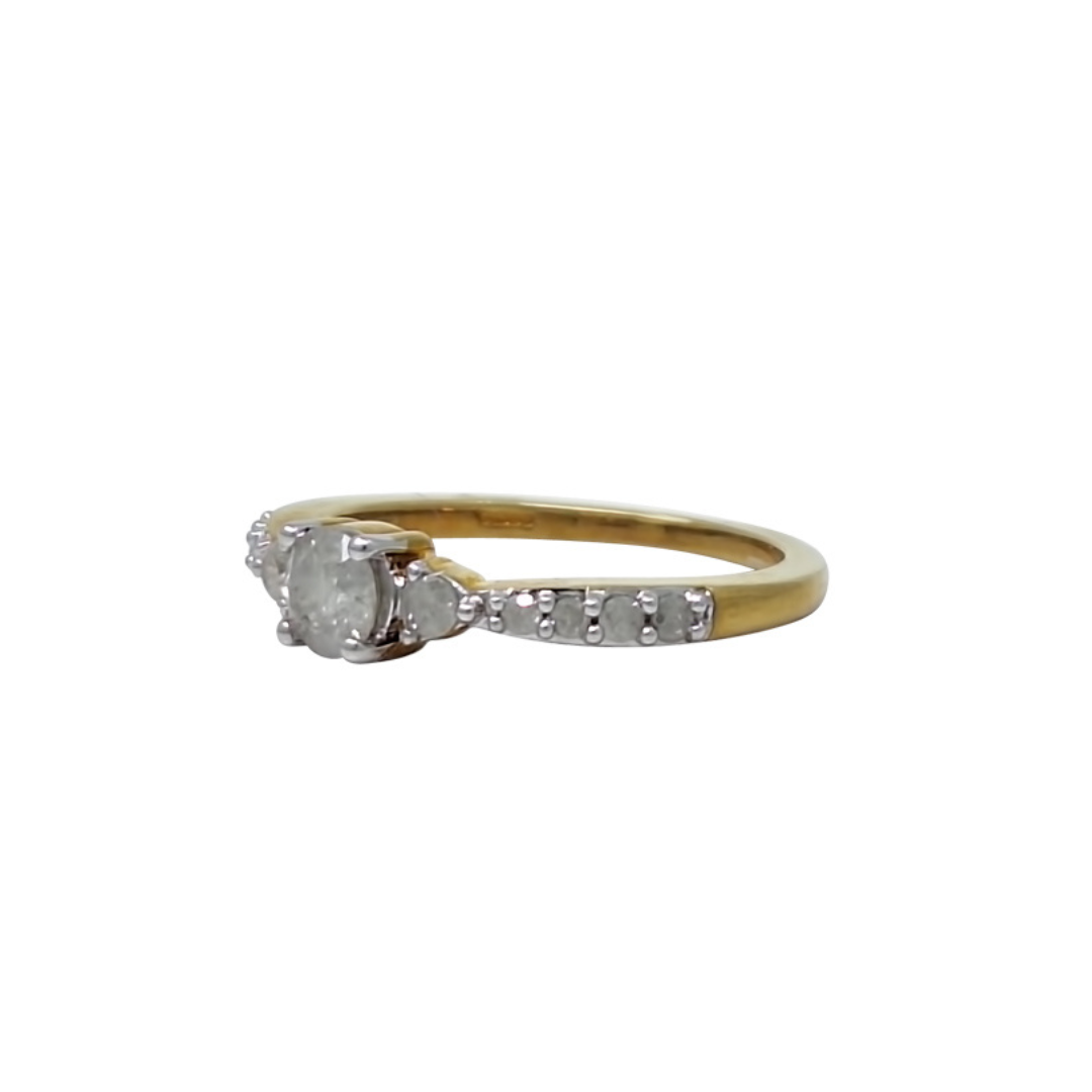 9ct Yellow Gold Diamond Ring 0.5ct