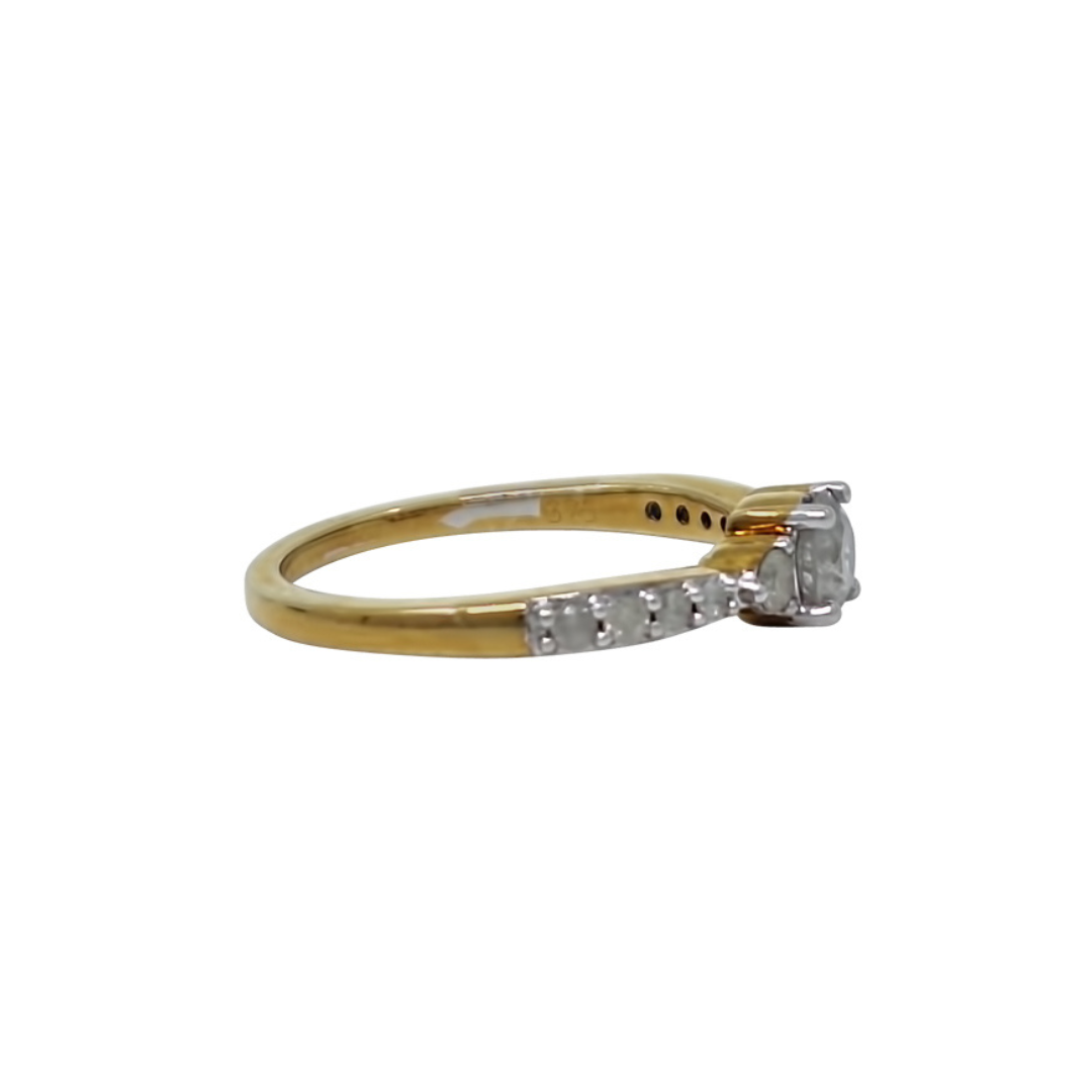 9ct Yellow Gold Diamond Ring 0.5ct