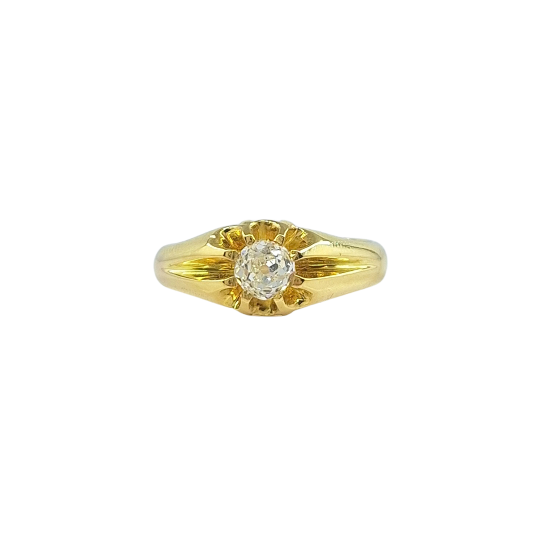 18ct Yellow Gold Diamond Gypsy Ring