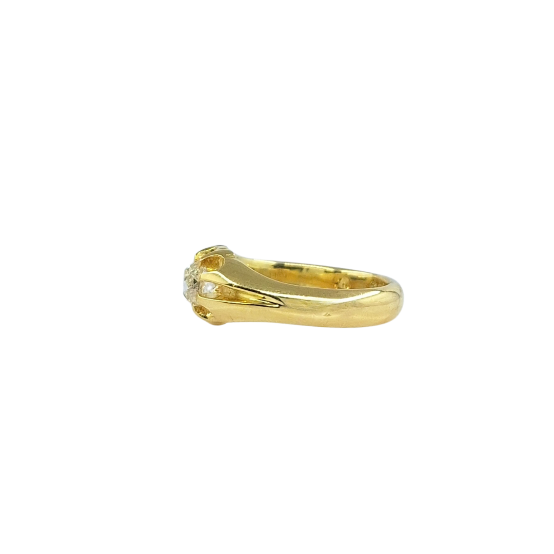 18ct Yellow Gold Diamond Gypsy Ring