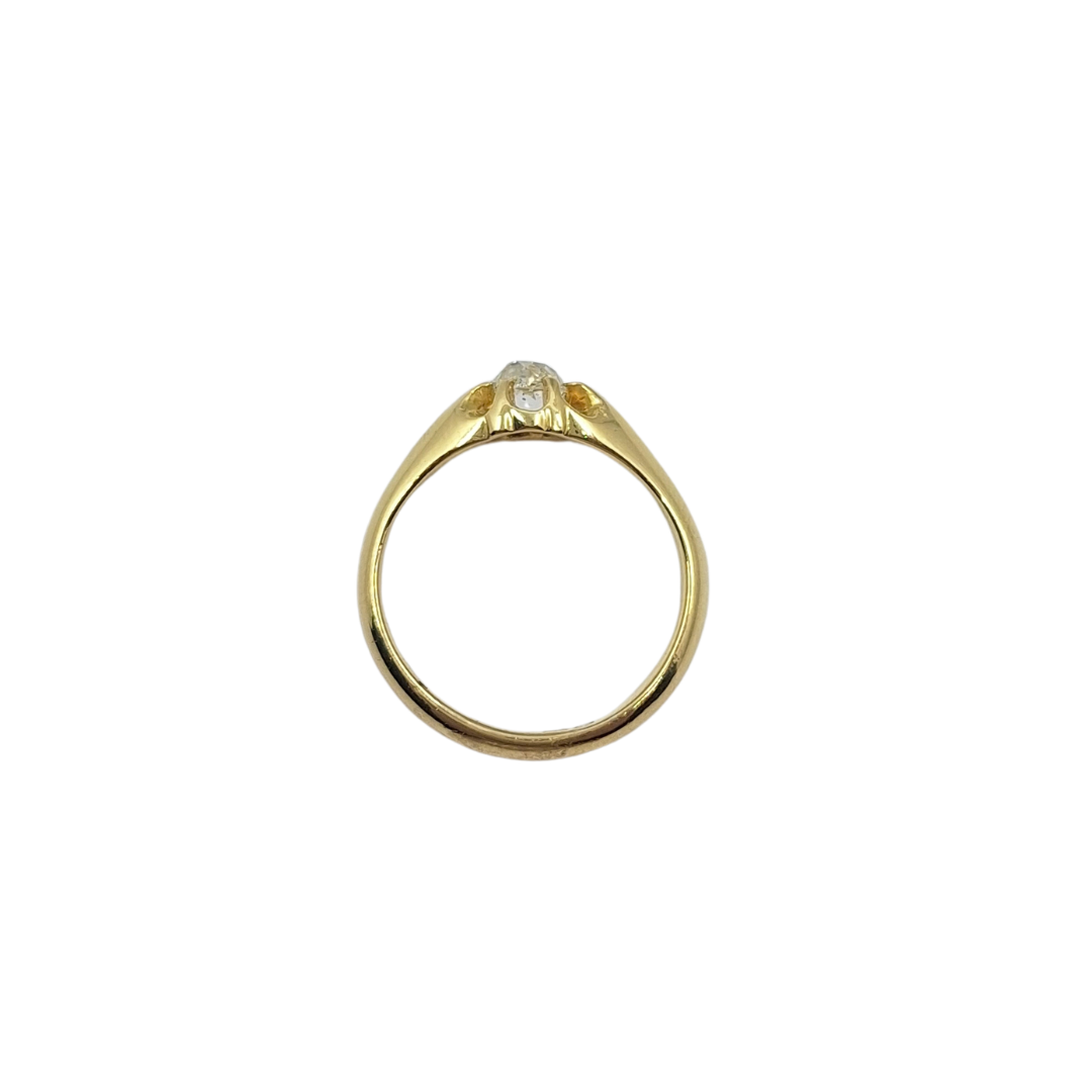 18ct Yellow Gold Diamond Gypsy Ring