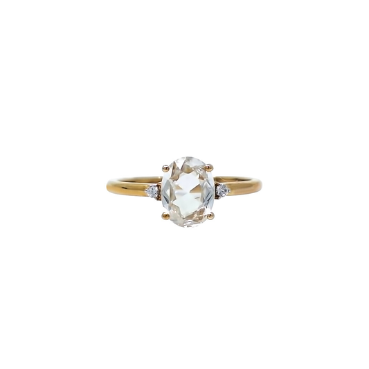 9ct Yellow Gold Ratanakiri & Zircon Ring 1.50ct