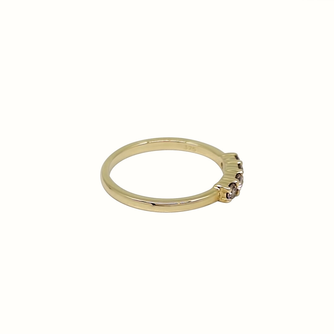 9ct Yellow Gold Champagne Diamond Ring 0.25ct