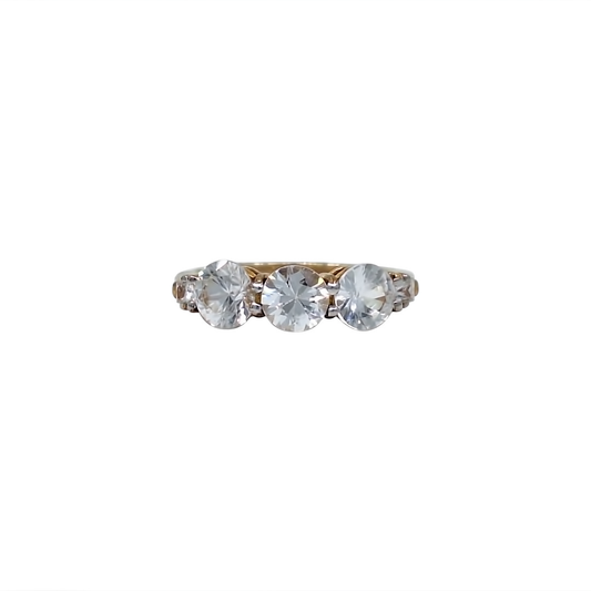 9ct Yellow Gold Singida Tanzanian & Zircon Ring 2.56ct