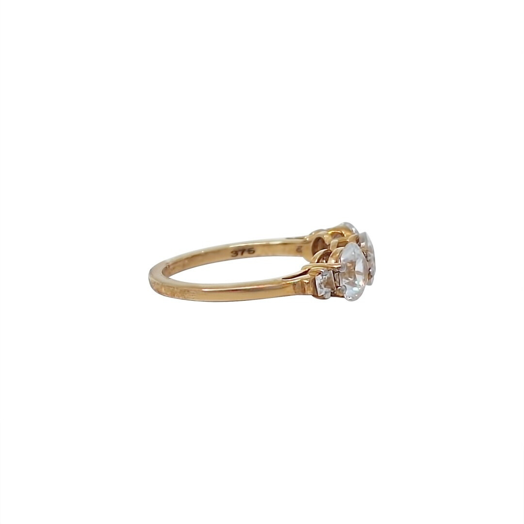 9ct Yellow Gold Singida Tanzanian & Zircon Ring 2.56ct