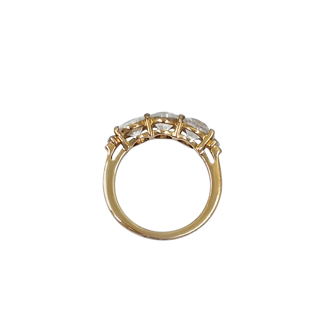 9ct Yellow Gold Singida Tanzanian & Zircon Ring 2.56ct