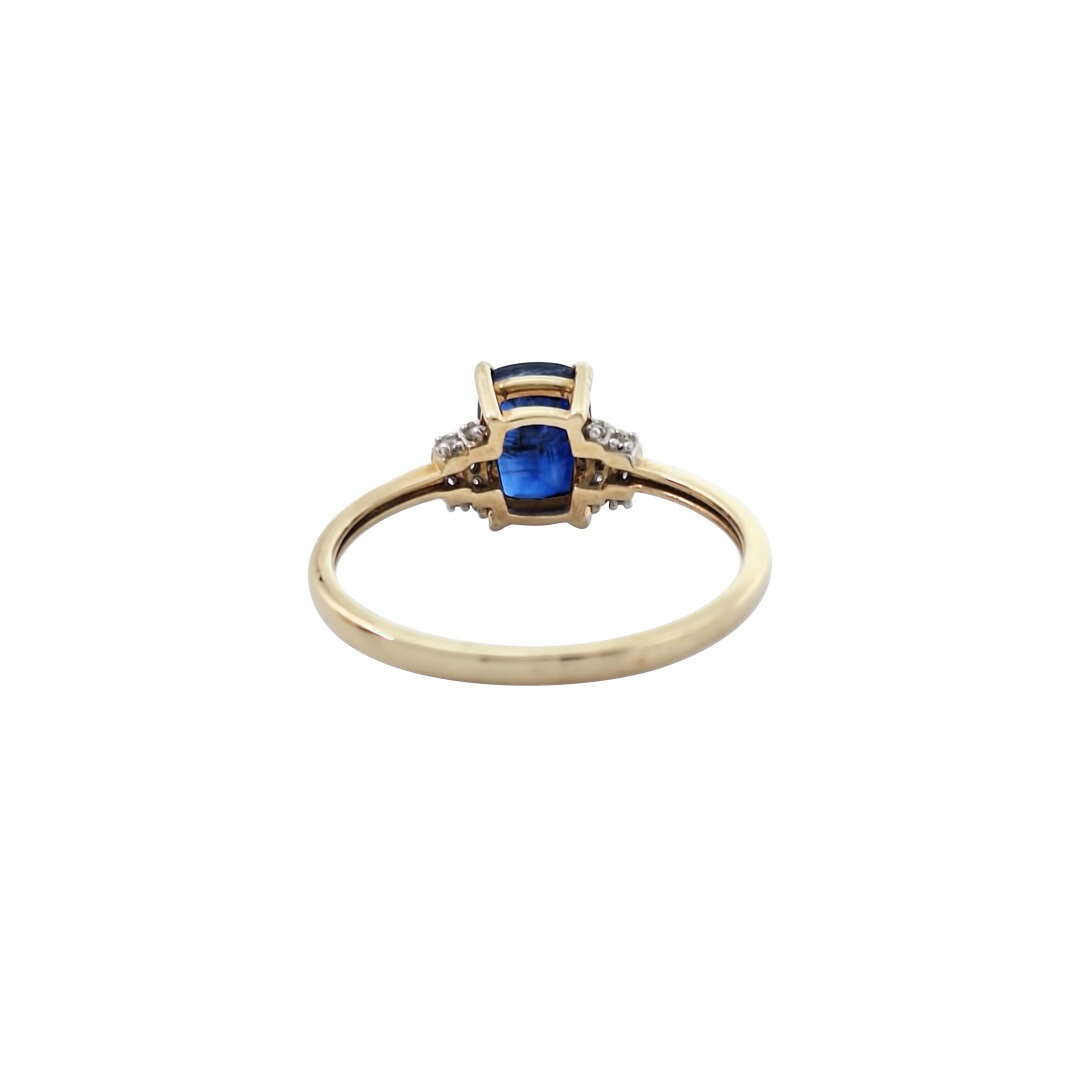 9ct Yellow Gold Nilamani & Zircon Ring 1.97ct