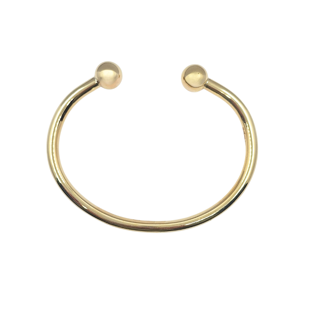 9ct Yellow Gold Solid Torque Bangle