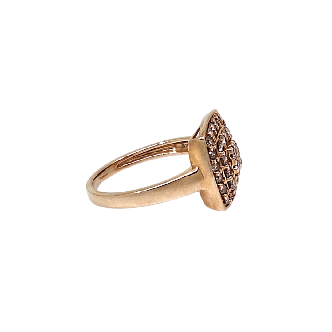 9ct Rose Gold Diamond Cluster Ring 0.50ct