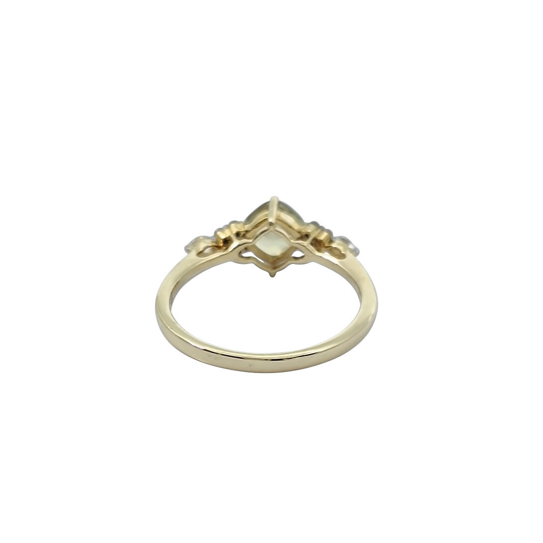 9ct Yellow Gold Csarite & Zircon Ring