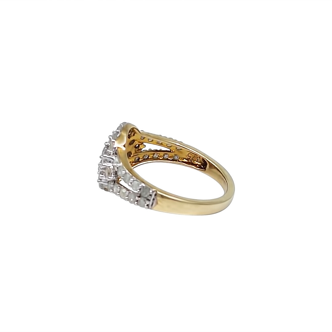 9ct Yellow Gold Diamond Cluster Ring 1.00ct