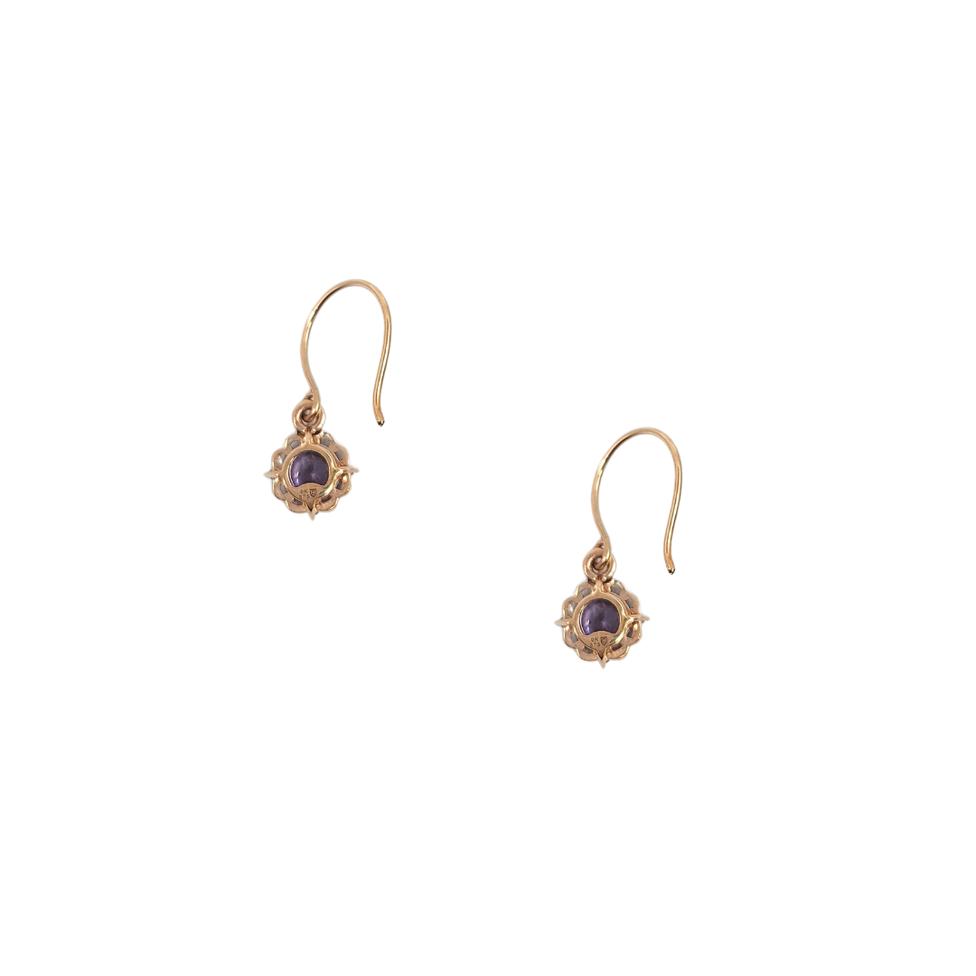9ct Yellow Gold Spinel & Zircon Drop Earrings 1.20ct