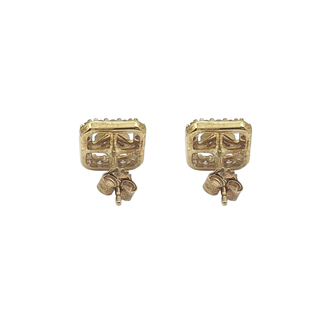 9ct Yellow Gold Champagne Diamond Earrings 0.50ct