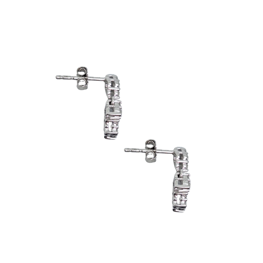 Platinum Diamond Drop Earrings 0.50ct
