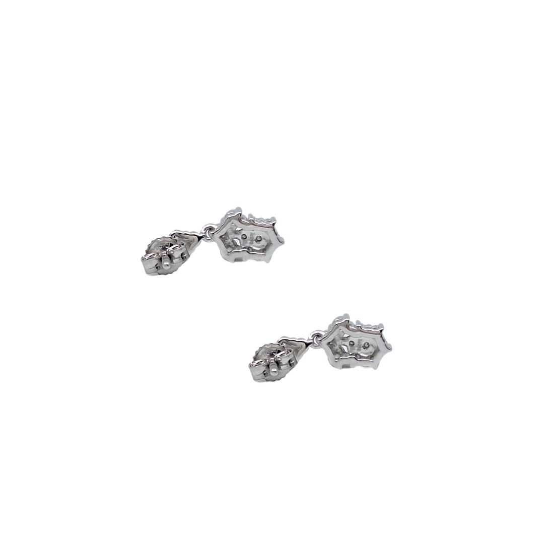 Platinum Diamond Drop Earrings 0.50ct