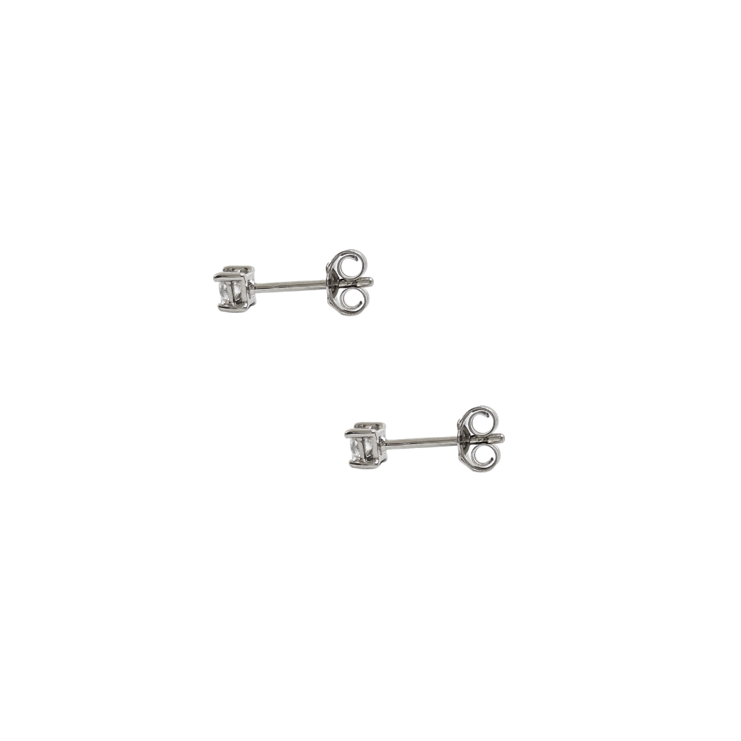 Platinum Princess Cut Diamond Studs 0.20ct