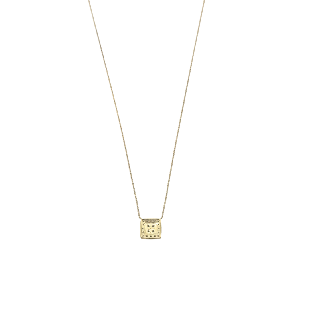 9ct Yellow Gold Champagne Diamond Cluster Pendant 0.50ct