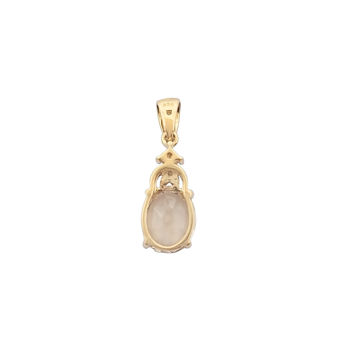 9ct Yellow Gold Champagne Danburite & Diamond