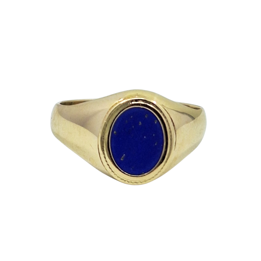 14ct Yellow Gold Lapis Signet Ring
