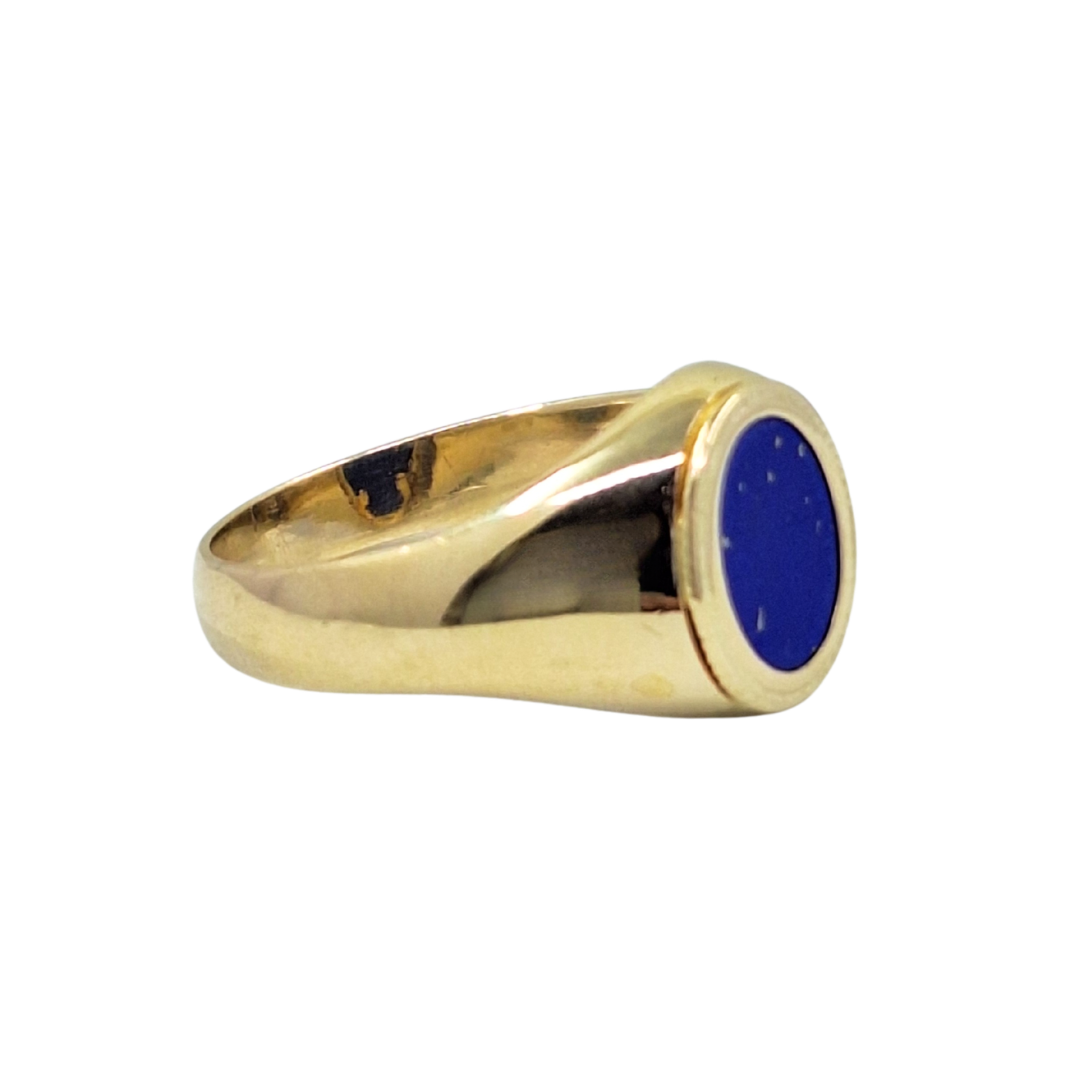 14ct Yellow Gold Lapis Signet Ring