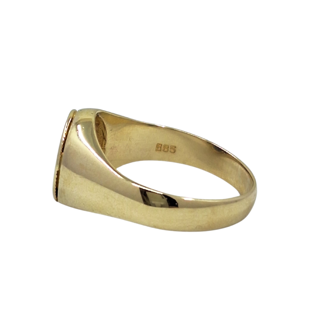 14ct Yellow Gold Lapis Signet Ring