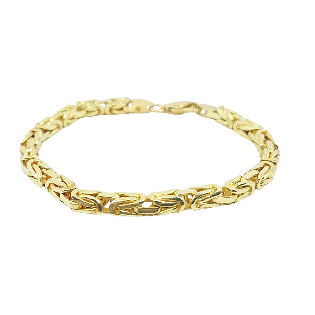 14ct Yellow Gold Byzantine Bracelet 7.5"