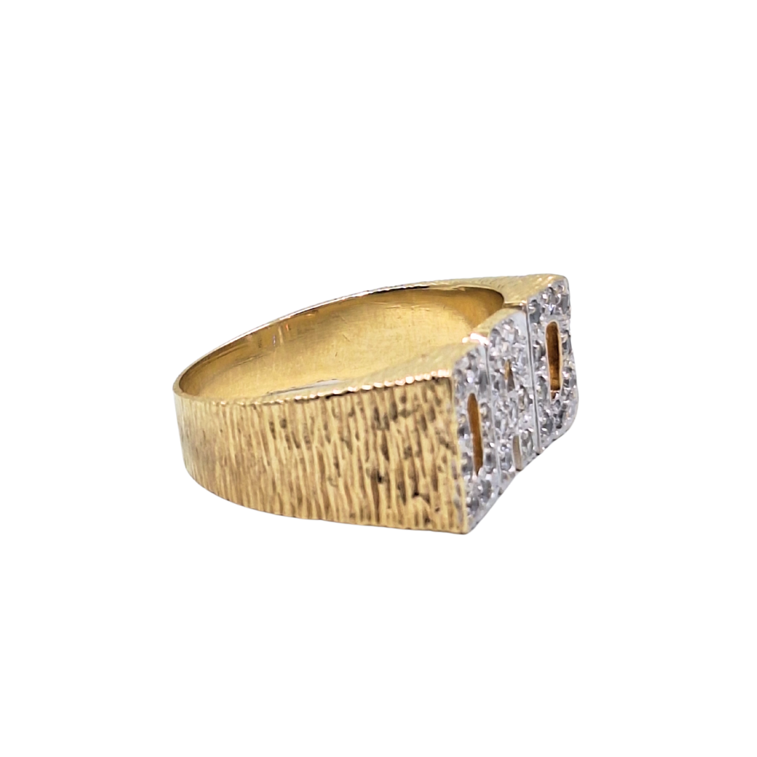 9ct Yellow Gold Cubic Zirconia Dad Ring