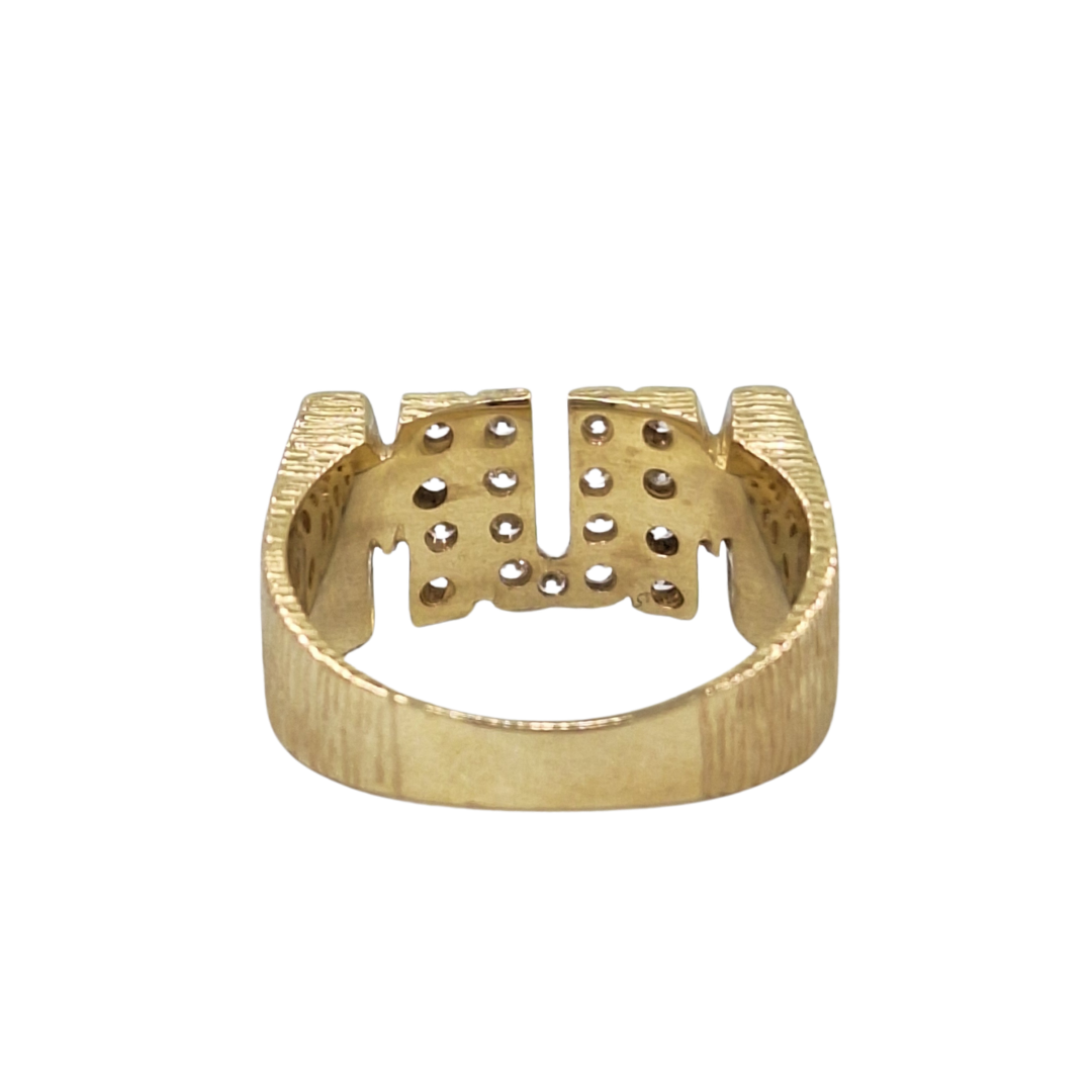 9ct Yellow Gold Cubic Zirconia Mum Ring