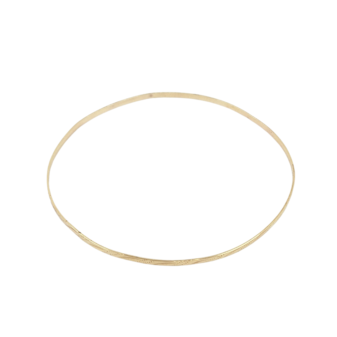 9ct Yellow Gold Patterned Slave Bangle