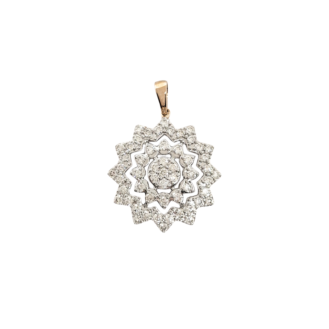 9ct Rose Gold Diamond Cluster Pendant 1.00ct