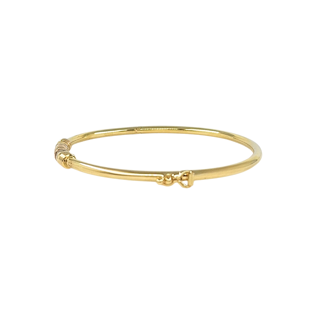 9ct Yellow Gold Hinged Bangle