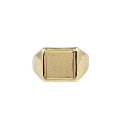 9ct Yellow Gold Square Signet Ring