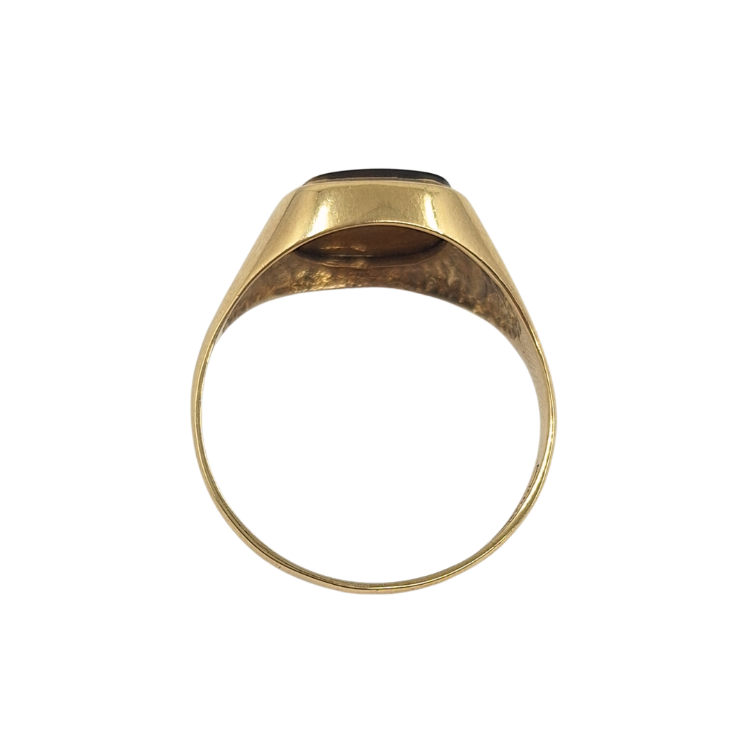 9ct Yellow Gold Tigers Eye Signet Ring