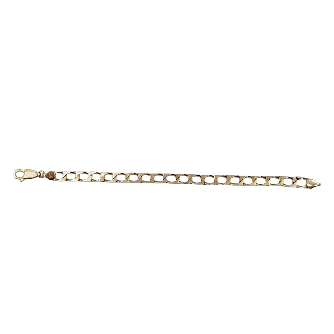 9ct Yellow Gold Curb Bracelet 6"