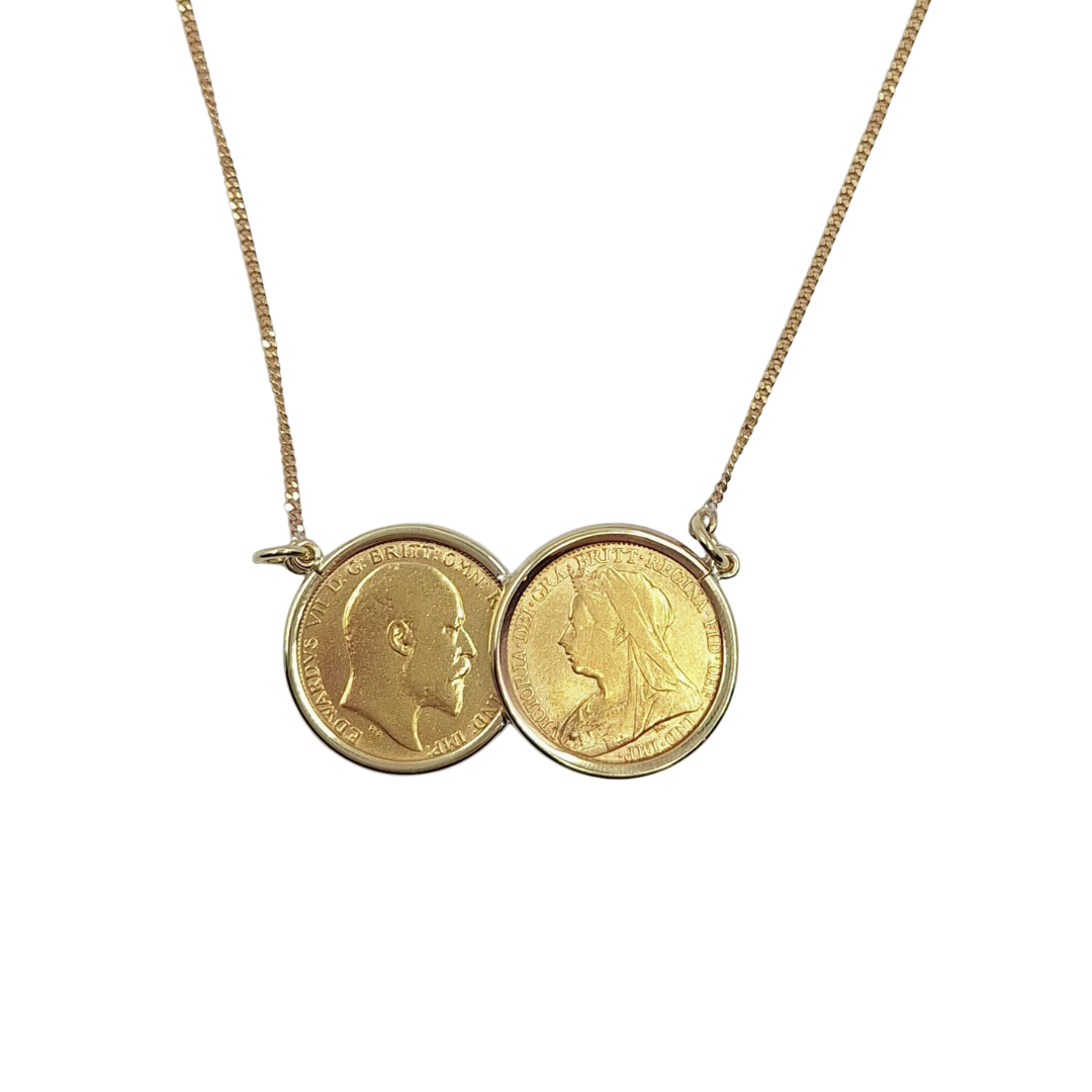 Double Half Sovereign 1898 & 1902 Necklace