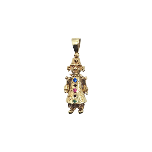 9ct Yellow Gold Clown Pendant