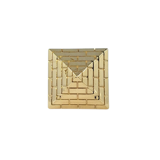 9ct Yellow Gold Solid pyramid Ring