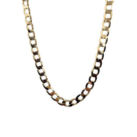 9ct Yellow Gold Curb Chain 20.5"