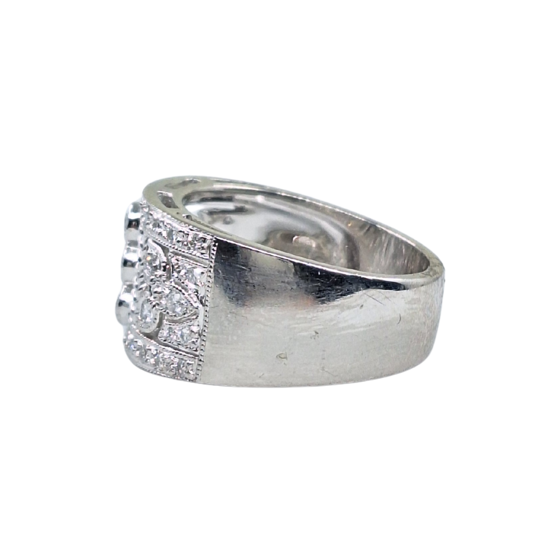 Platinum Diamond Fancy Band Ring 0.65ct