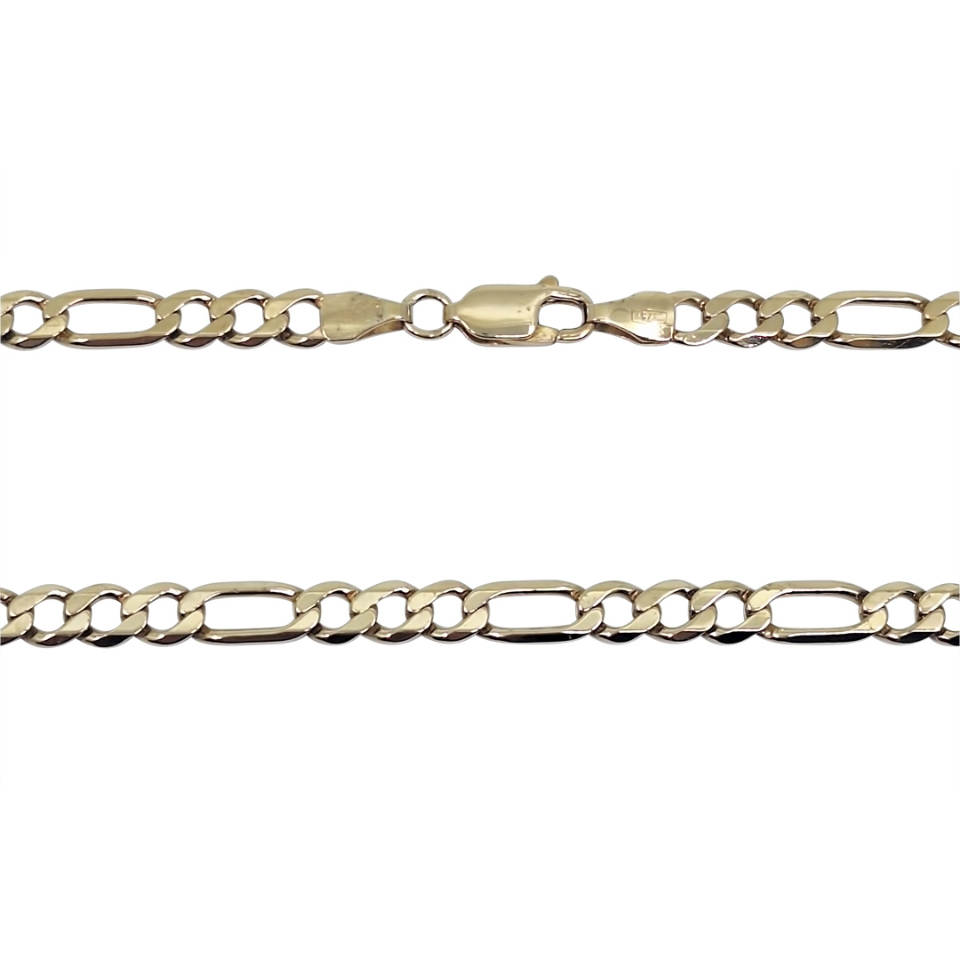 9ct Yellow Gold Figaro Chain 26"