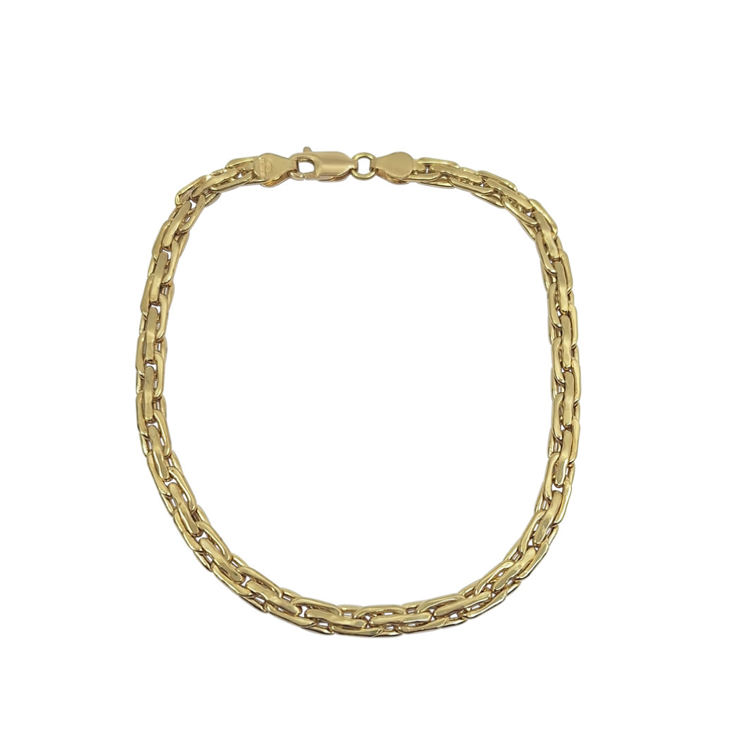 18ct Yellow Gold Link Bracelet 8"